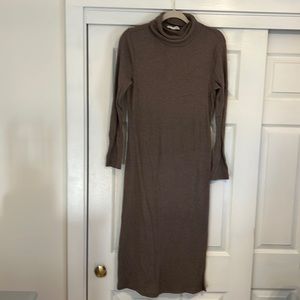 Brown sweater dress